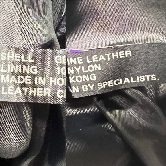 Vintage 90s {Georgetown Leather Design} Black Leather Pencil Skirt Small EUC - Picture 13 of 14